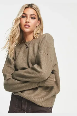 Fire & Glory Wrap jumper in beige