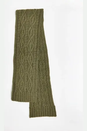 French Connection Cable scarf in khaki