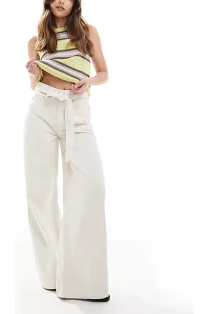 ASOS Wide leg jean with self tie belt in
