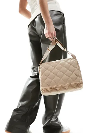 Public Desire Drudo nylon soft weave crossbody bag in stone
