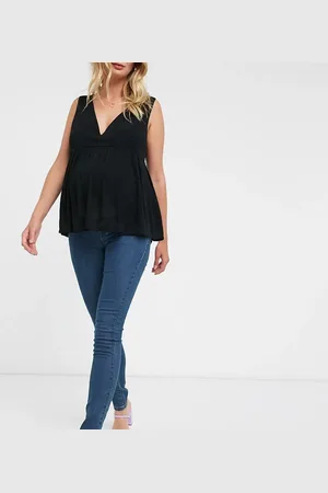 Mama;licious Mamalicious Maternity over the bump skinny jeans in