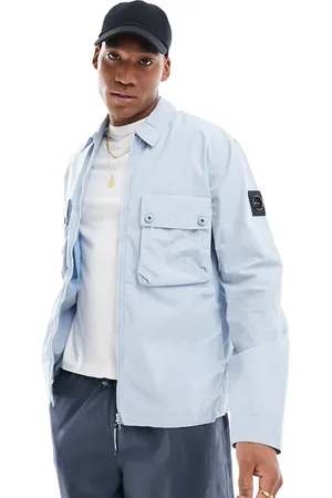 Marshall Artist Overshirt in washed parachute cotton in light