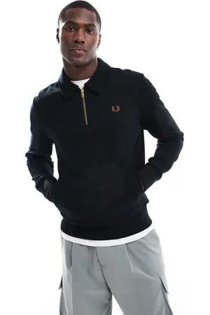 Fred Perry Half zip sweatshirt in with collar