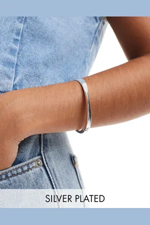 ASOS Plated bangle bracelet with minimal twist design