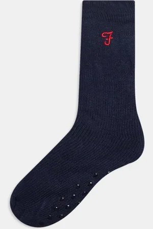 Farah Fracture waffle slipper socks in