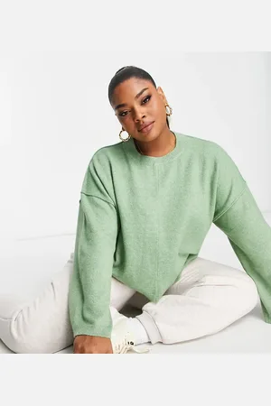 M Lounge Boxy fit relaxed jumper in soft sage