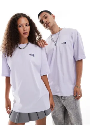 The North Face Mountain Peak back print oversized t-shirt in lilac