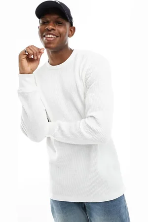 Cotton On Cotton On relaxed long sleeve t-shirt in waffle with contrast seam