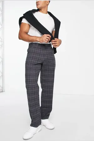 Farah Ladbroke slim check cotton trousers in