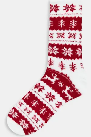 Hollister Fuzzy socks in check