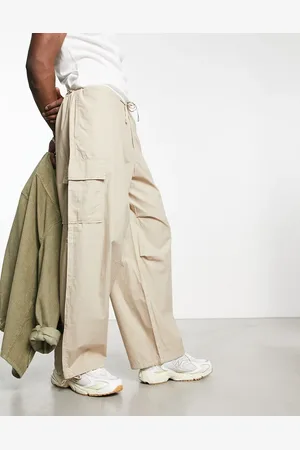 Weekday Mats baggy cargo trousers in beige