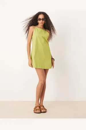 ASOS Slash neck shapeless mini dress in vibrant