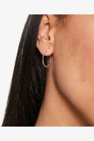 Kingsley Ryan Sterling hammered hoop earrings