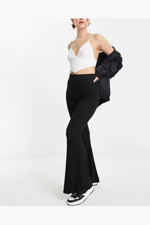 Urban classics Coord high waisted rib flared leggings in