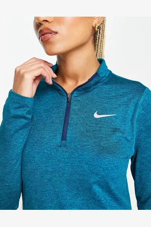 Nike Element Dri-FIT 1/4 zip top in teal