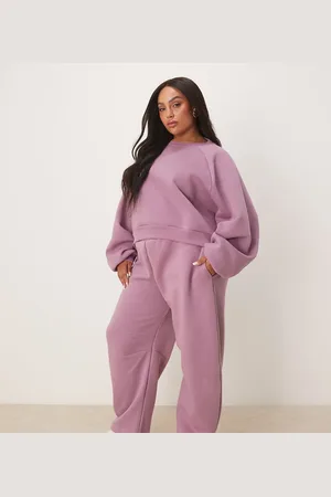 ASOS ASOS DESIGN Curve barrel leg jogger co-ord in dusky