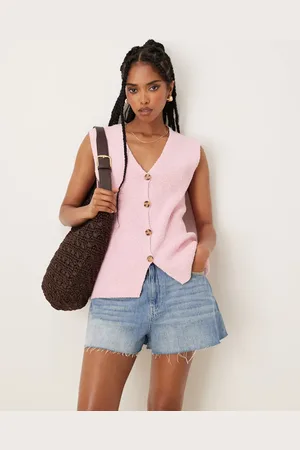 ASOS Slub knit relaxed fit waistcoat in