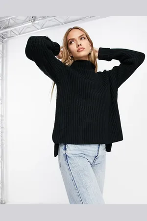 SELECTED Femme knitted jumper with cuff turn up in