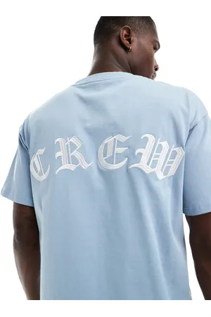 Sixth June Oversized crew embroidered t-shirt in light