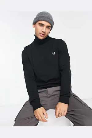Fred Perry Plain roll neck jumper in