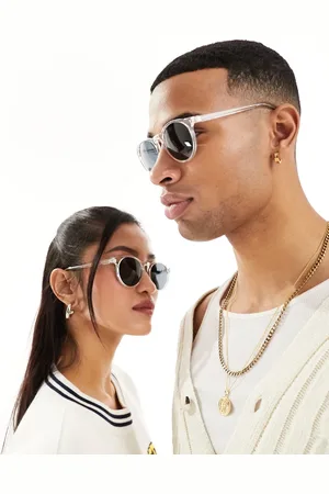 AJ Morgan Grad school round sunglasses in crystal