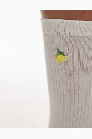 & OTHER STORIES Socks in with lemon applique