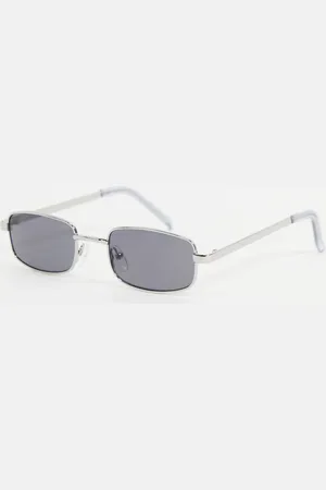 ASOS Rectangle sunglasses in with smoke lens