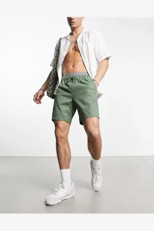 ASOS Slim shorts in mid length in khaki