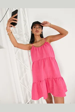 Lola May Tiered cami mini smock dress in