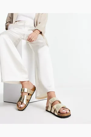 ASOS Fiery cross strap flat sandals in
