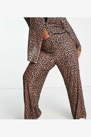 The Frolic Leopard print burnout wide leg trouser co-ord in