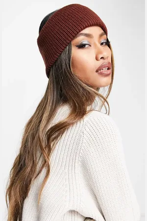 Weekday Elsa knitted headband in rust