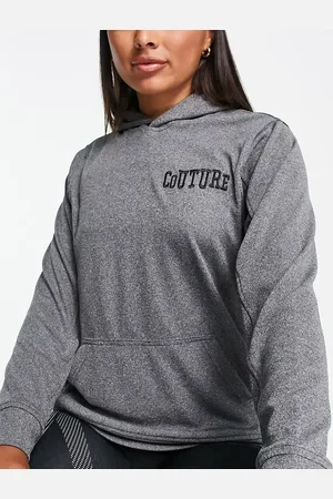 The Couture Club Lounge ribbed varsity hoody in co-ord