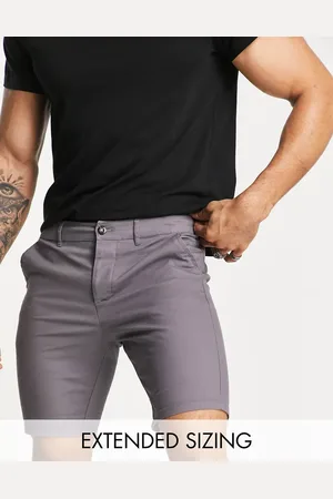ASOS Skinny chino shorts in charcoal