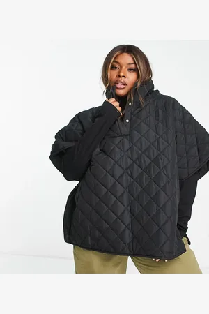 Threadbare Plus Charlie quilted poncho in