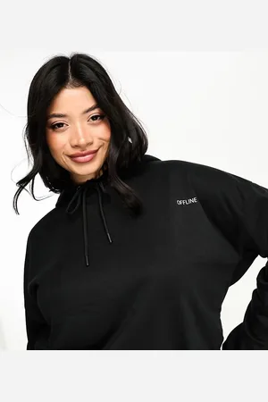 Night Addict Cropped hoodie with offline print in