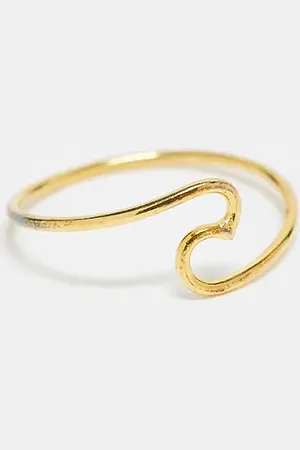 Kingsley Ryan Wave ring in plated