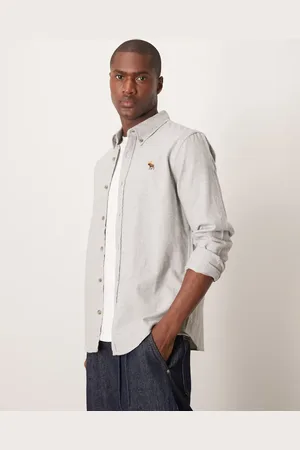 Abercrombie & Fitch Herringbone shirt with icon logo in