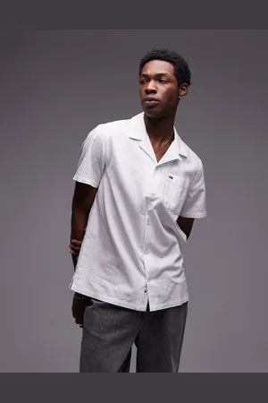 Tommy Hilfiger Linen button shirt in off