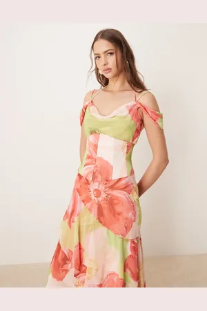 Forever New Detachable corset maxi dress in oversized floral