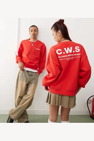 COLLUSION Unisex graphic boxy sweat in