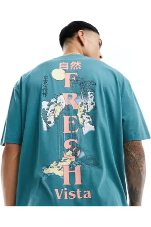ASOS Oversized t-shirt in teal with back print