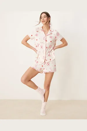 Urban Threads Revere pyjama short sleeve shirt and shorts in cowboy print