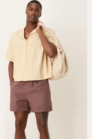 ASOS Shorter length linen blend shorts in