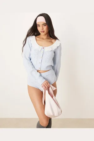 For Love & Lemons Cupid cable knit cardigan in co-ord