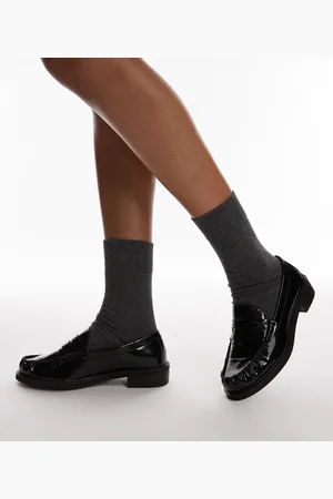 Topshop Carter loafers with ruched detail in
