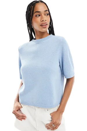 ASOS Knitted half sleeve top in light