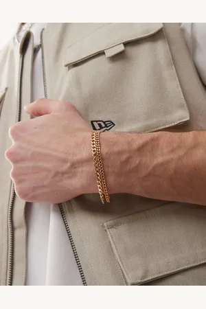 FADED FUTURE Multirow curb chain bracelets in