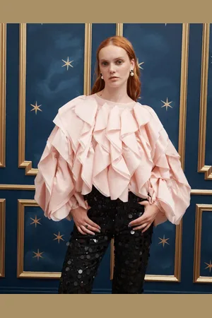 Sister Jane Oversized ruffle blouse in dusty