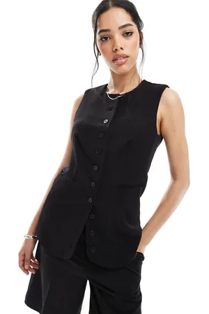 Pieces® Longline waistcoat in